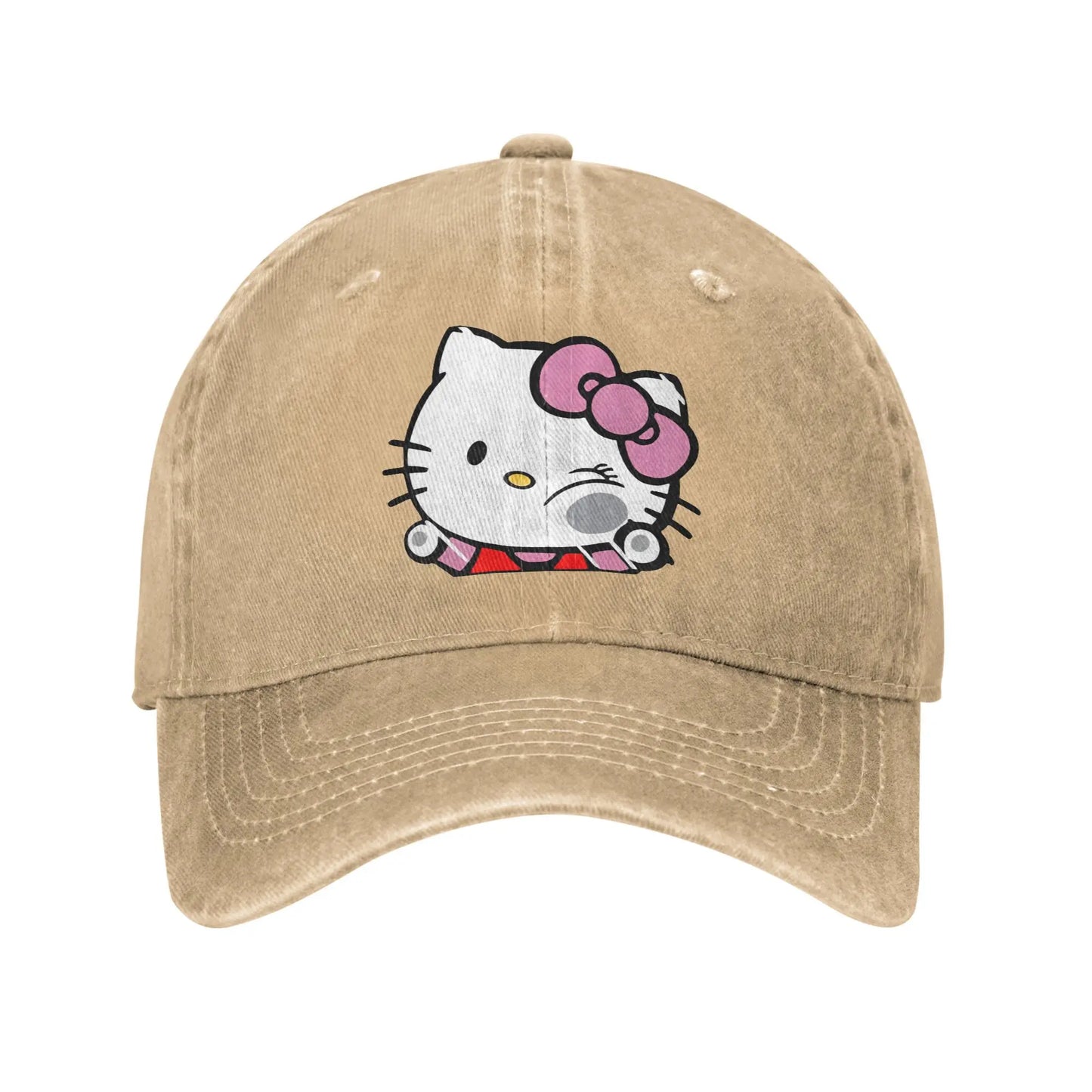 Japanese Sanrio Hello Kitty Casual Baseball Cap Cute Cartoon Cat Trucker Hat Summer Sunscreen Unisex Men y2k Funny Baseball Caps