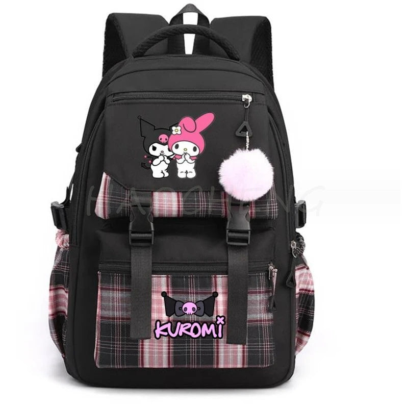 Backpack Lovely Kuromi Melody Women Laptop Computer Large Capacity School Backpacks for Girls Teenage Packsack 4 Color Gift