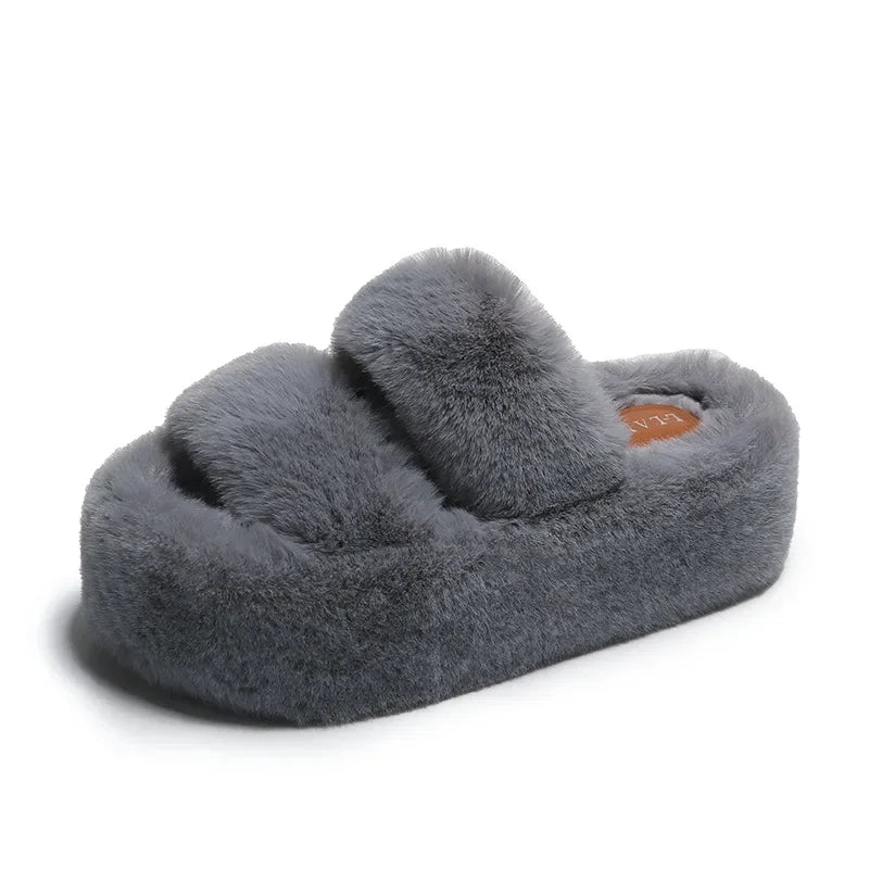 Comfortable and Warm Indoor Slippers Fashion Women Shoes Velvet Flat Bottom Luxe Ladies Slipper 2023