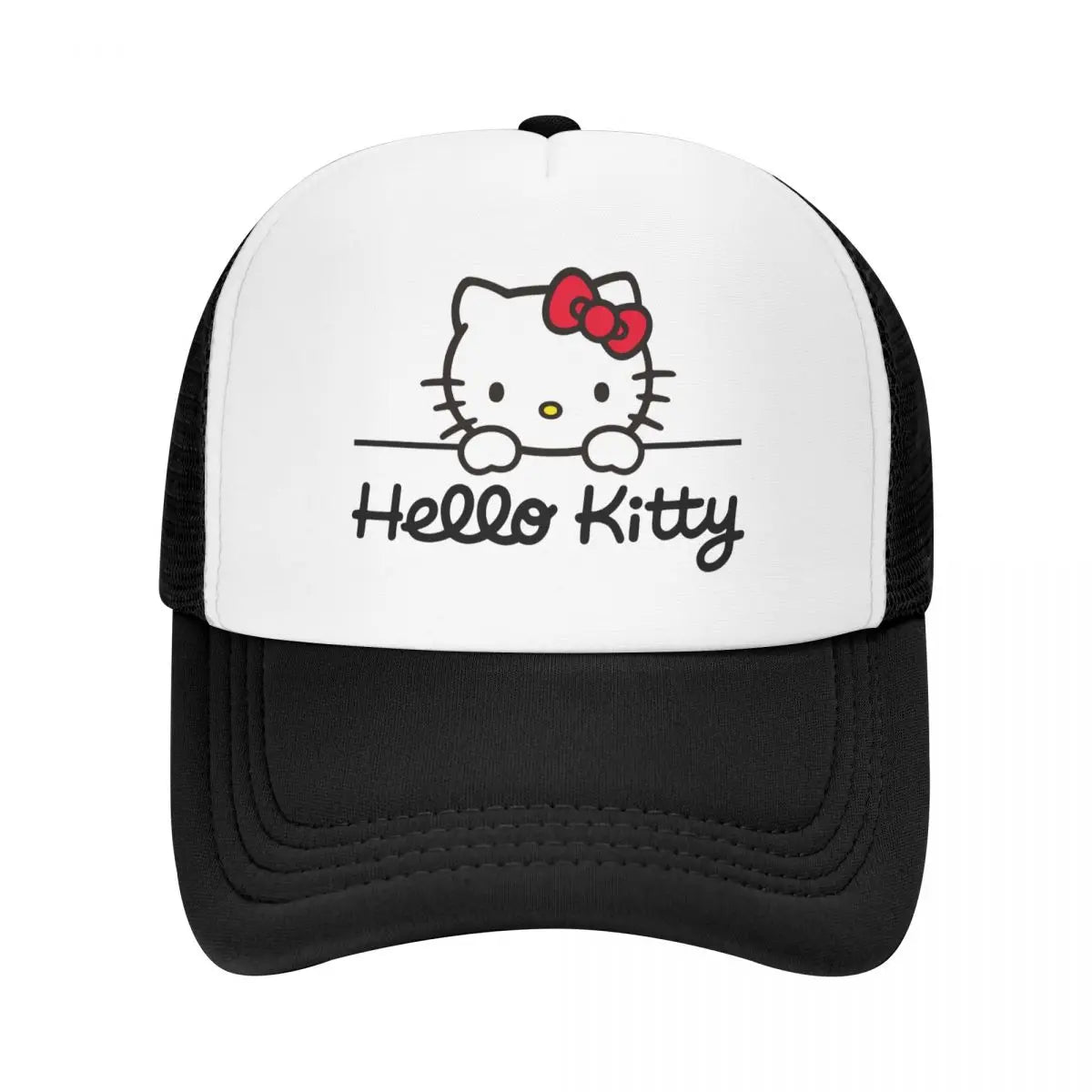 Punk Unisex Sanrio Hello Kitty Trucker Hat Adult Adjustable Baseball Cap for Men Women Sports