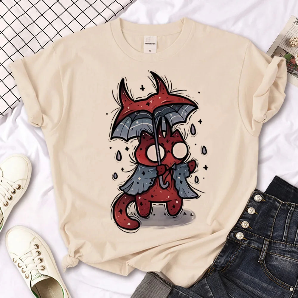 Skull t-shirts women manga tshirt girl designer y2k anime clothes