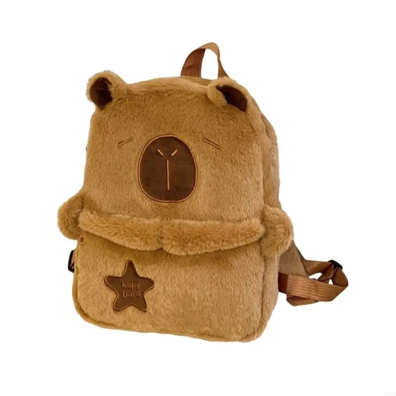 X90D Capybara Backpack Plush School Bag Large Daypack for Fashion Enthusiasts