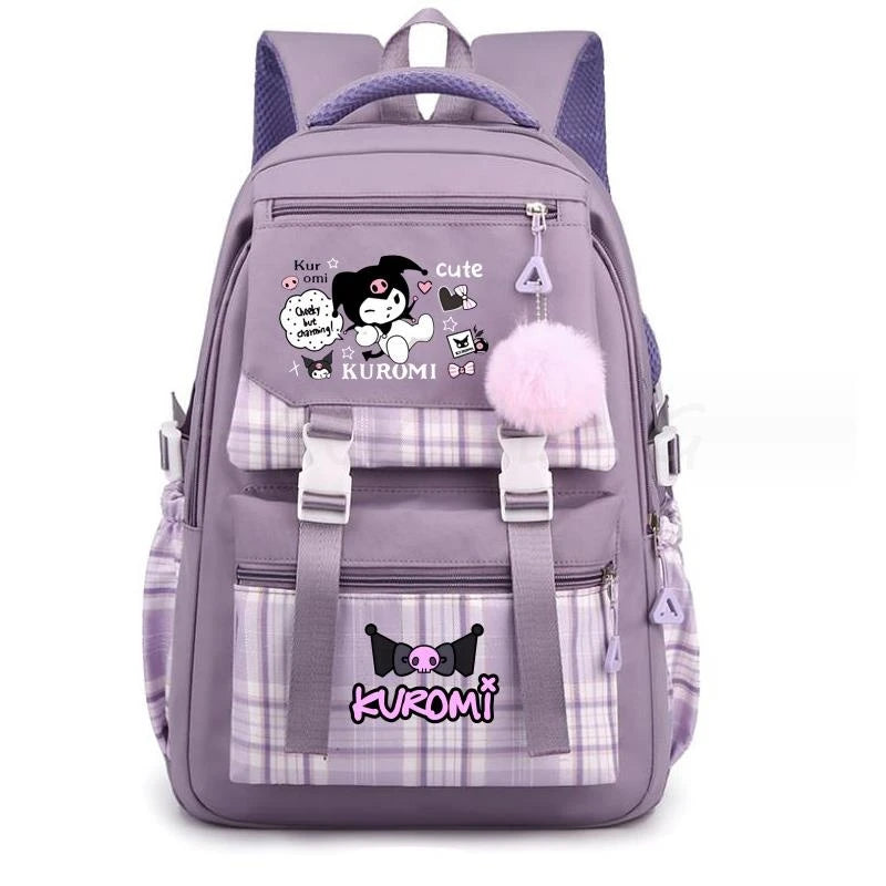 Backpack Lovely Kuromi Melody Women Laptop Computer Large Capacity School Backpacks for Girls Teenage Packsack 4 Color Gift