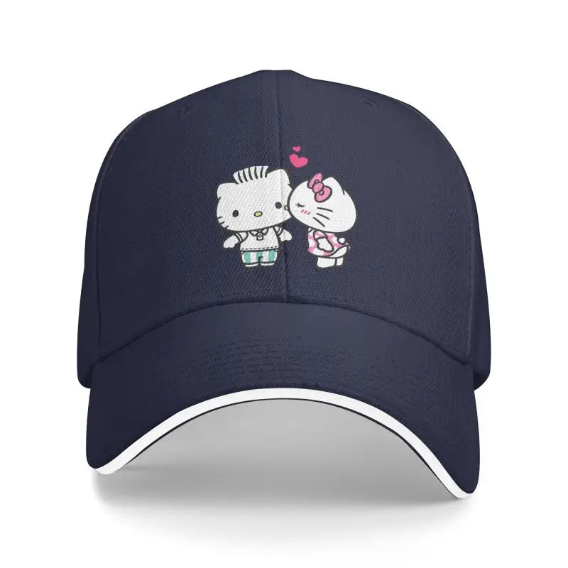 Personalized Hello Kitty Cat Love Baseball Cap Women Men Adjustable Dad Hat Streetwear