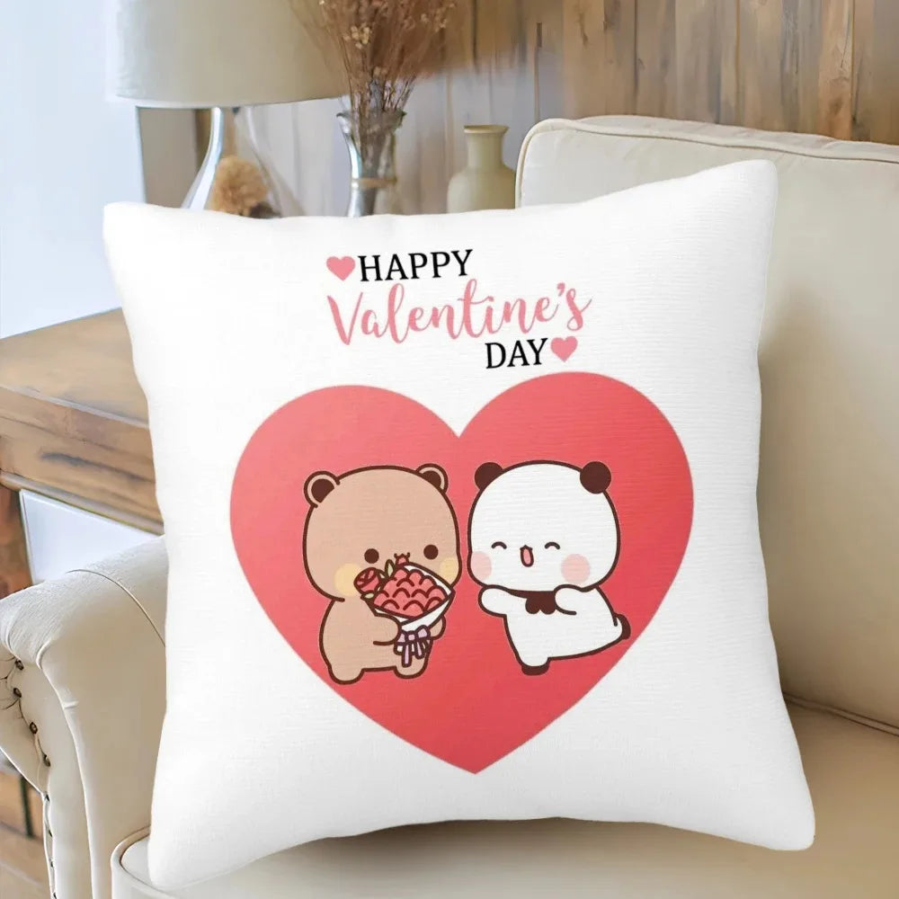 Bubu Dudu Cushion Cover Love Themed Home Decor Pillowcase Soft Throw Pillows for Living Room Bedroom Sofa Daily Decoration Gifts