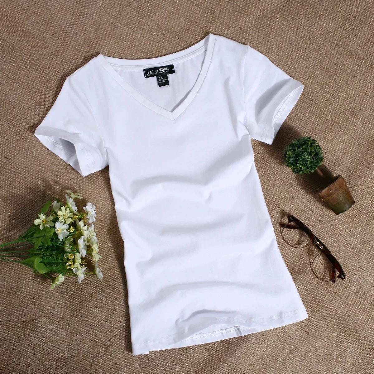 MRMT 2025 Women's T Shirt Casual Women Short Sleeved Slim Solid Color Simple Pure Tees Womens T-Shirt For Female Women T shirts