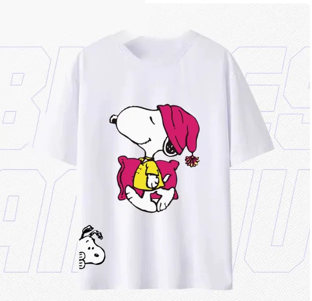 （Miniso）Hot Snoopy Cotton Tshirt Men Streetwear Tshirt For Kid T Shirt Summer Women Men Cotton Oversized Tshirt Kid Men Clothes