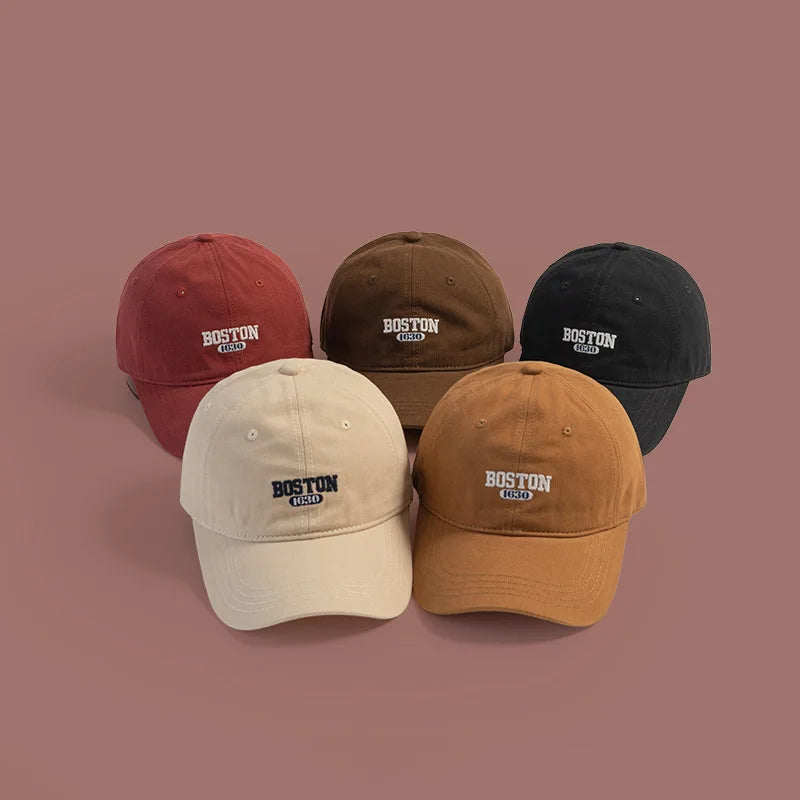 Fashion Letter Embroidery Baseball Cap Solid Color Soft Top Adjustable Sports Sun Hat Women Men Casual Hip Hop Dad Trucker Cap