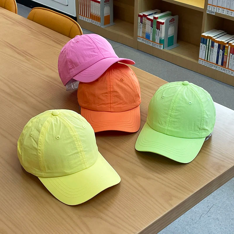 Sparkling Style Quick-Drying Baseball Hat Men and Women Outdoor Running Internet Hot Casual Spring Outing Peaked Cap Women