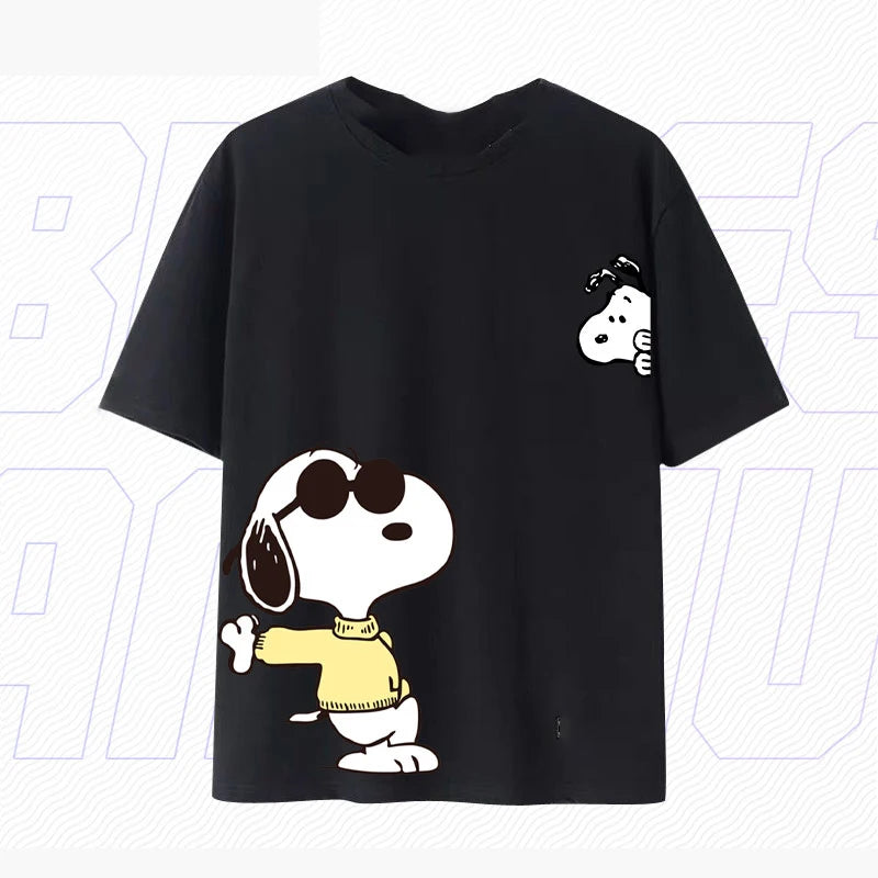 （Miniso）Hot Snoopy Cotton Tshirt Men Streetwear Tshirt For Kid T Shirt Summer Women Men Cotton Oversized Tshirt Kid Men Clothes