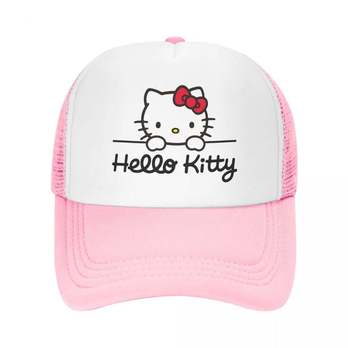 Punk Unisex Sanrio Hello Kitty Trucker Hat Adult Adjustable Baseball Cap for Men Women Sports