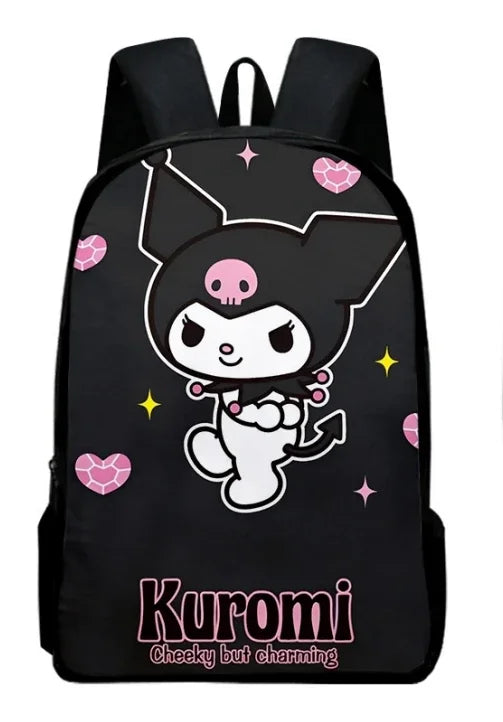 MINISO Kuromi Melody Joint Peripheral Backpack Female Cute Elementary School Students Junior High School Bag Mochila