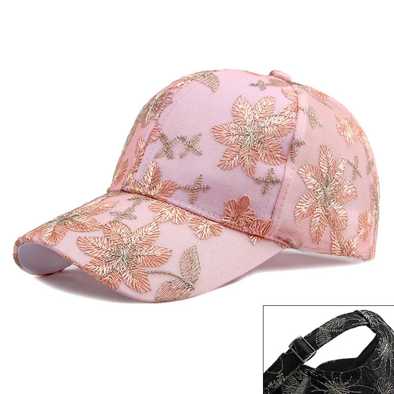 Boho Tropical Print Baseball Cap Women Outdoor Washed Denim Cap Female Fashion Visor Bohemian Jeans Men Sport Street Sun Hats