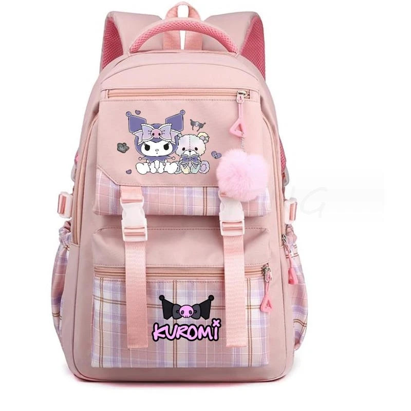 Backpack Lovely Kuromi Melody Women Laptop Computer Large Capacity School Backpacks for Girls Teenage Packsack 4 Color Gift