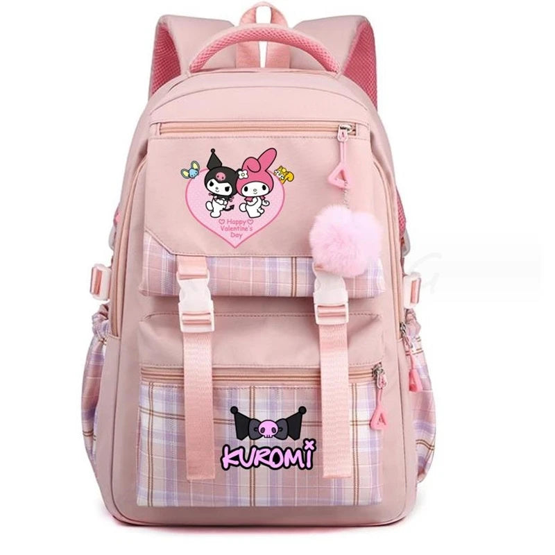 Backpack Lovely Kuromi Melody Women Laptop Computer Large Capacity School Backpacks for Girls Teenage Packsack 4 Color Gift