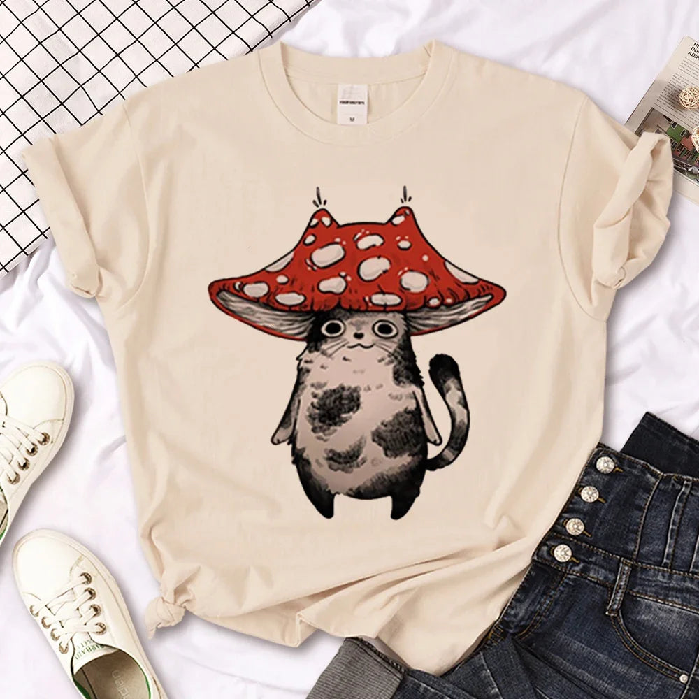 Skull t-shirts women manga tshirt girl designer y2k anime clothes