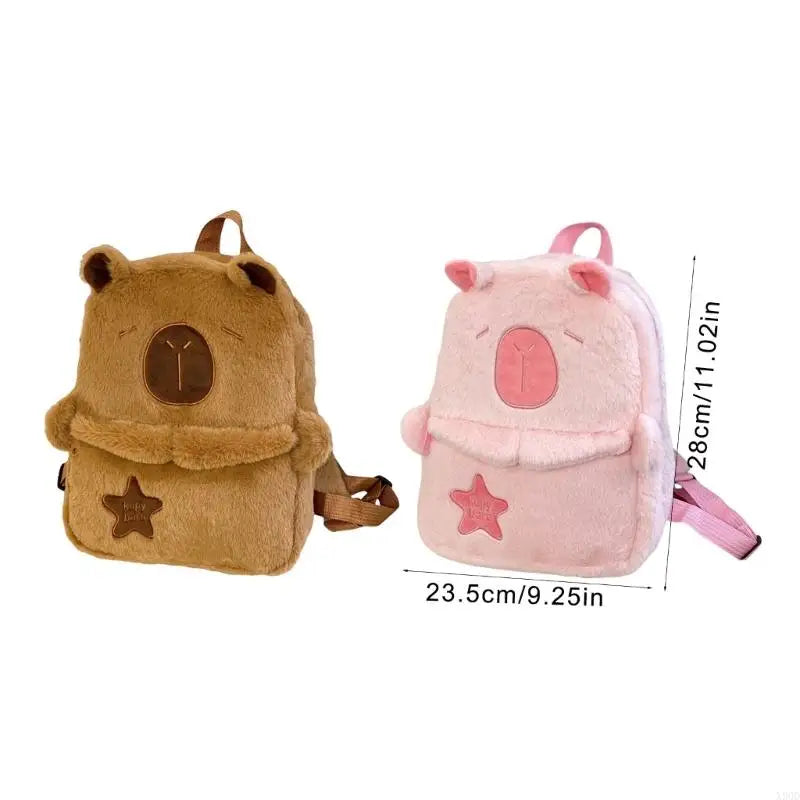 X90D Capybara Backpack Plush School Bag Large Daypack for Fashion Enthusiasts