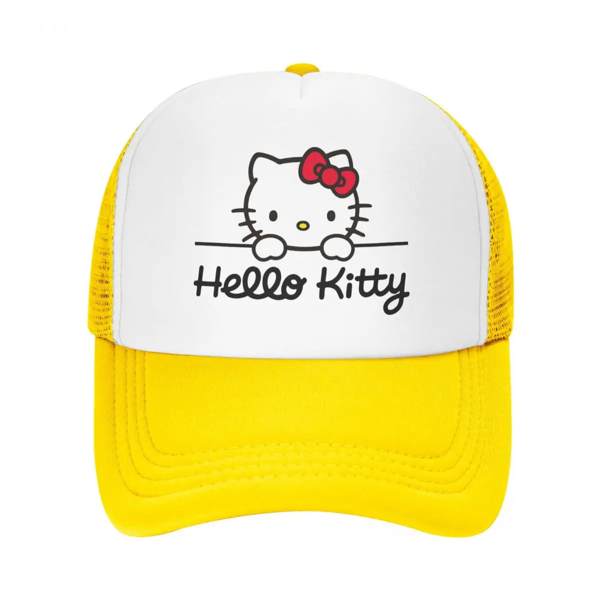 Punk Unisex Sanrio Hello Kitty Trucker Hat Adult Adjustable Baseball Cap for Men Women Sports