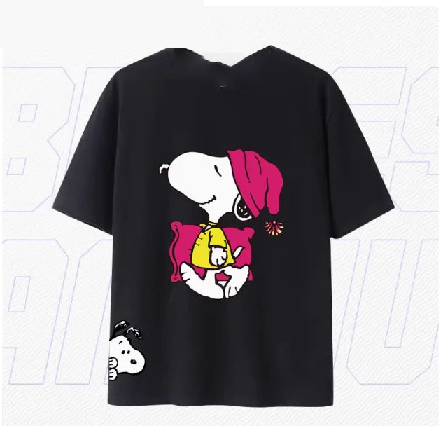 （Miniso）Hot Snoopy Cotton Tshirt Men Streetwear Tshirt For Kid T Shirt Summer Women Men Cotton Oversized Tshirt Kid Men Clothes