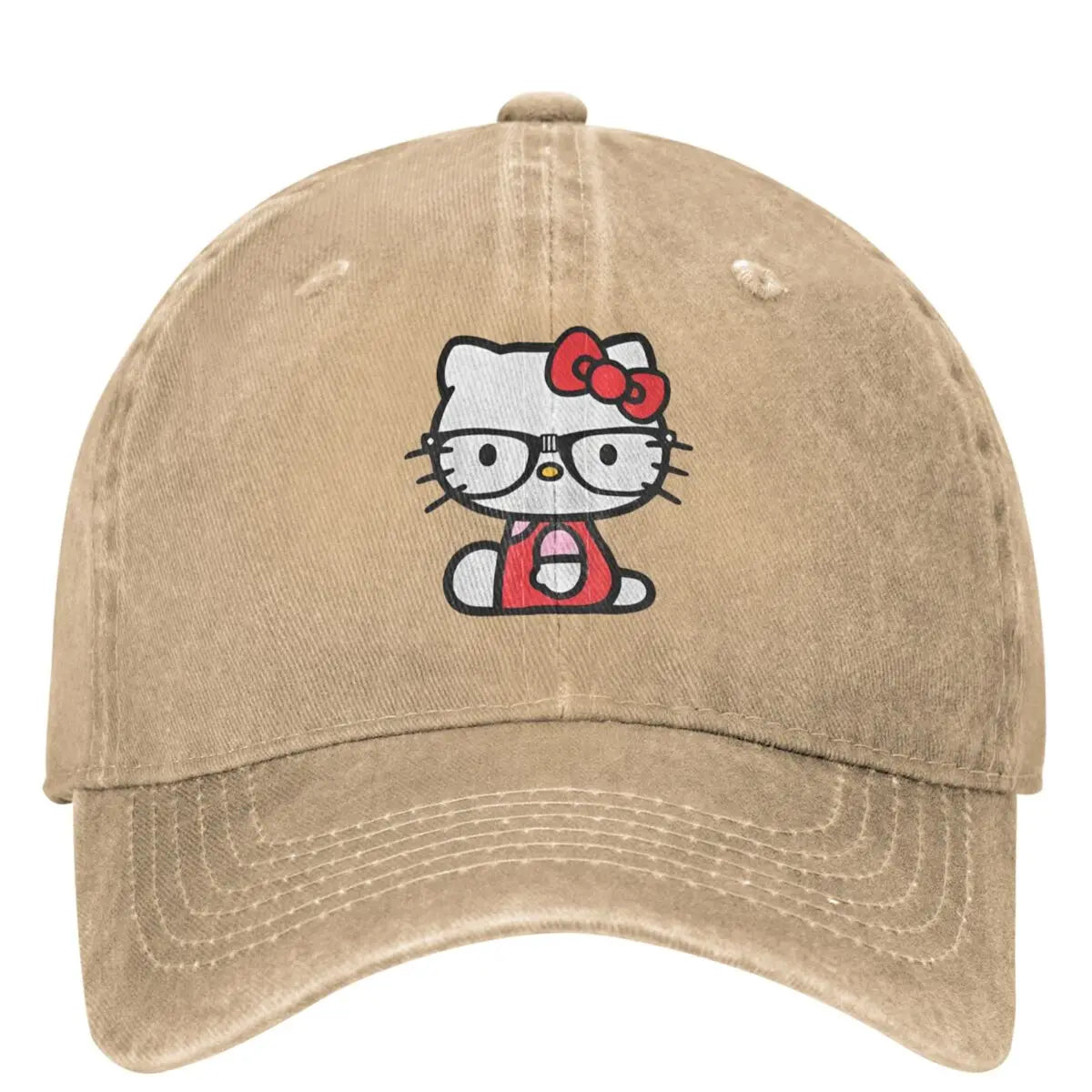 Hello Kitty Nerd Glasses Baseball Cap y2k Retro Men Women Trucker Hat Sunshade Outdoor Gym Baseball Caps Birthday Present