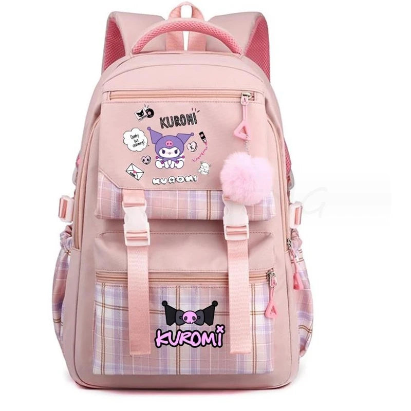 Backpack Lovely Kuromi Melody Women Laptop Computer Large Capacity School Backpacks for Girls Teenage Packsack 4 Color Gift