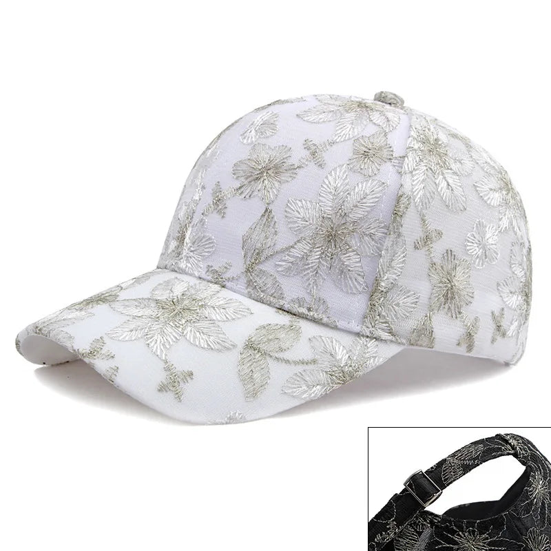 Boho Tropical Print Baseball Cap Women Outdoor Washed Denim Cap Female Fashion Visor Bohemian Jeans Men Sport Street Sun Hats