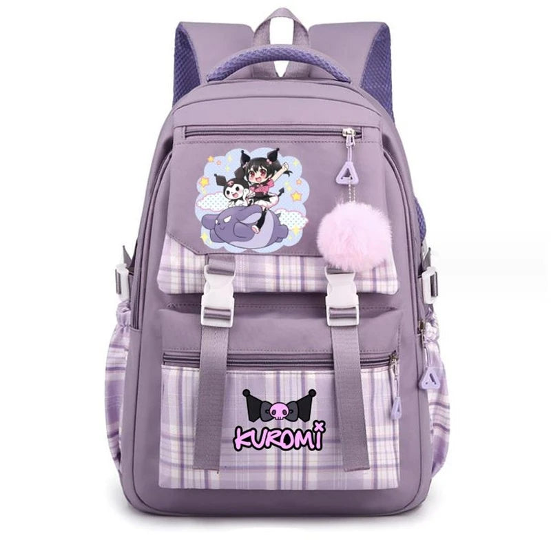 Backpack Lovely Kuromi Melody Women Laptop Computer Large Capacity School Backpacks for Girls Teenage Packsack 4 Color Gift