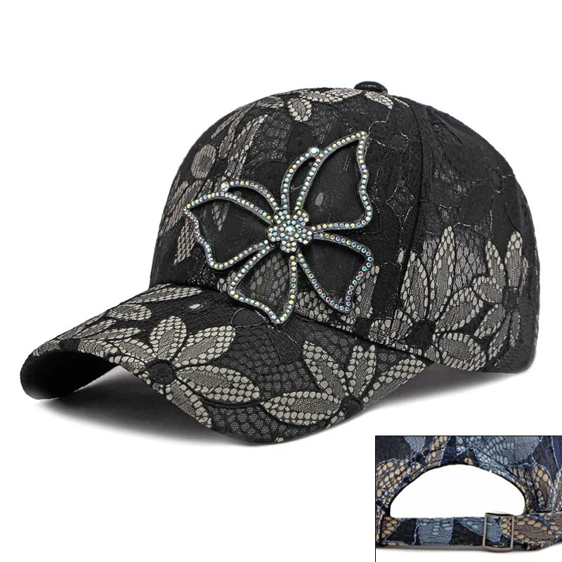 Boho Tropical Print Baseball Cap Women Outdoor Washed Denim Cap Female Fashion Visor Bohemian Jeans Men Sport Street Sun Hats