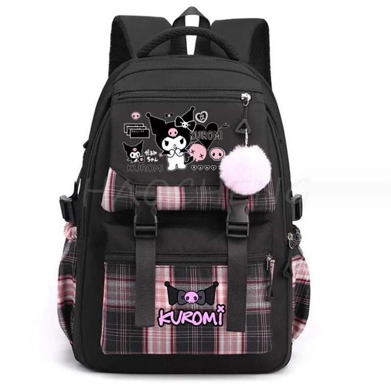 Backpack Lovely Kuromi Melody Women Laptop Computer Large Capacity School Backpacks for Girls Teenage Packsack 4 Color Gift