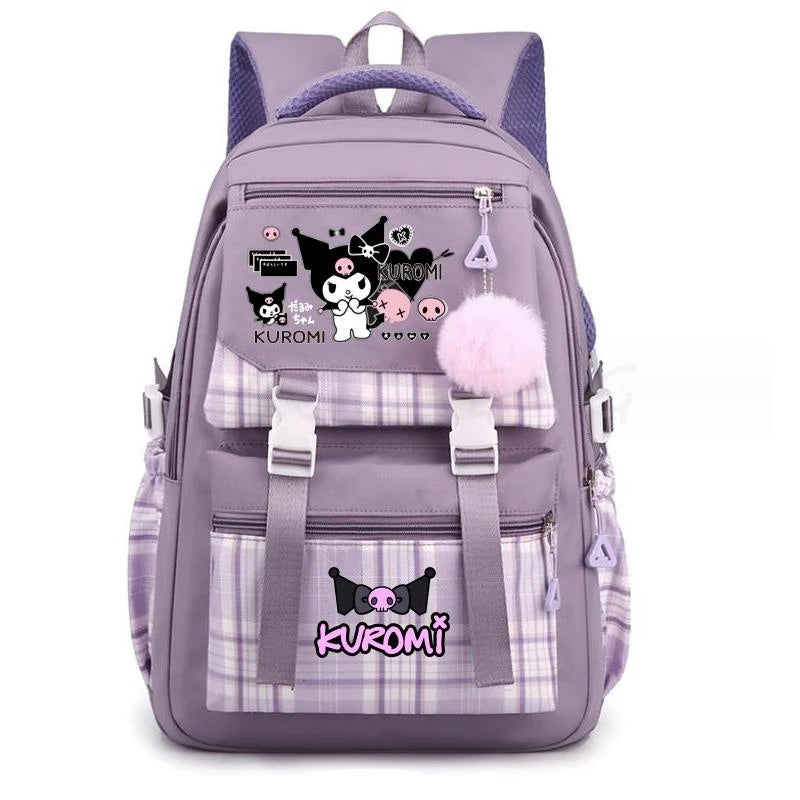 Backpack Lovely Kuromi Melody Women Laptop Computer Large Capacity School Backpacks for Girls Teenage Packsack 4 Color Gift