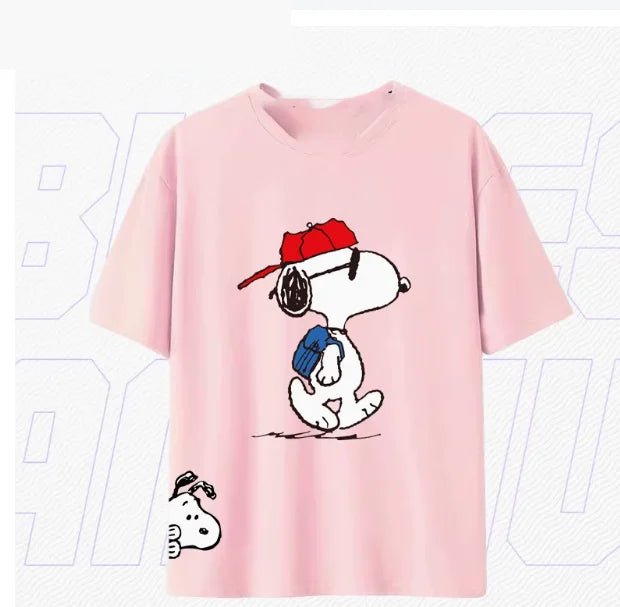 （Miniso）Hot Snoopy Cotton Tshirt Men Streetwear Tshirt For Kid T Shirt Summer Women Men Cotton Oversized Tshirt Kid Men Clothes