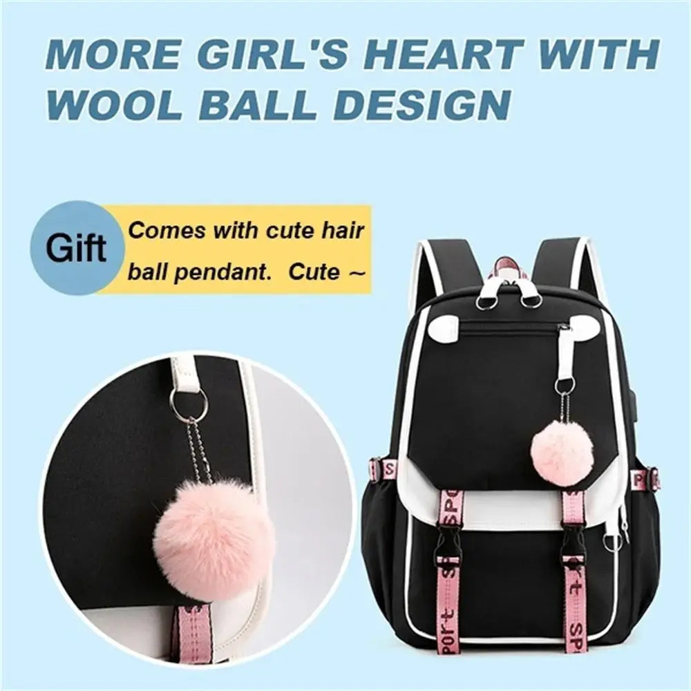 New Capybara Children's School Backpack Elementary School Nylon Students Schoolbag Large Capacity Book Bags Kindergarten