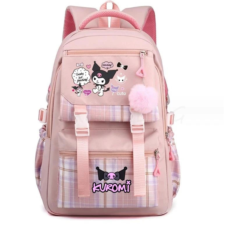 Backpack Lovely Kuromi Melody Women Laptop Computer Large Capacity School Backpacks for Girls Teenage Packsack 4 Color Gift