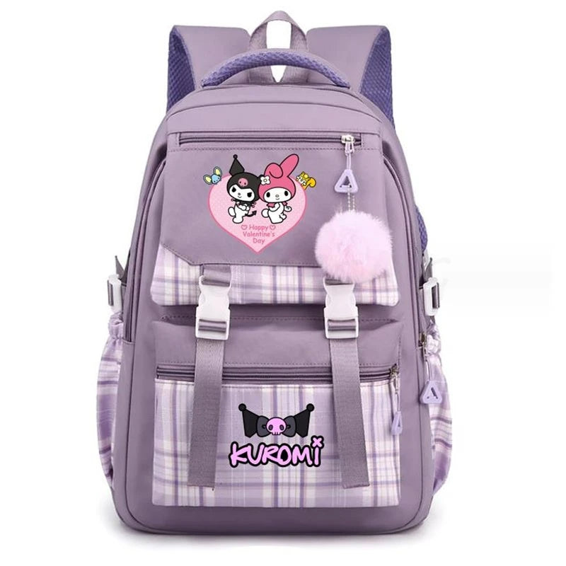 Backpack Lovely Kuromi Melody Women Laptop Computer Large Capacity School Backpacks for Girls Teenage Packsack 4 Color Gift