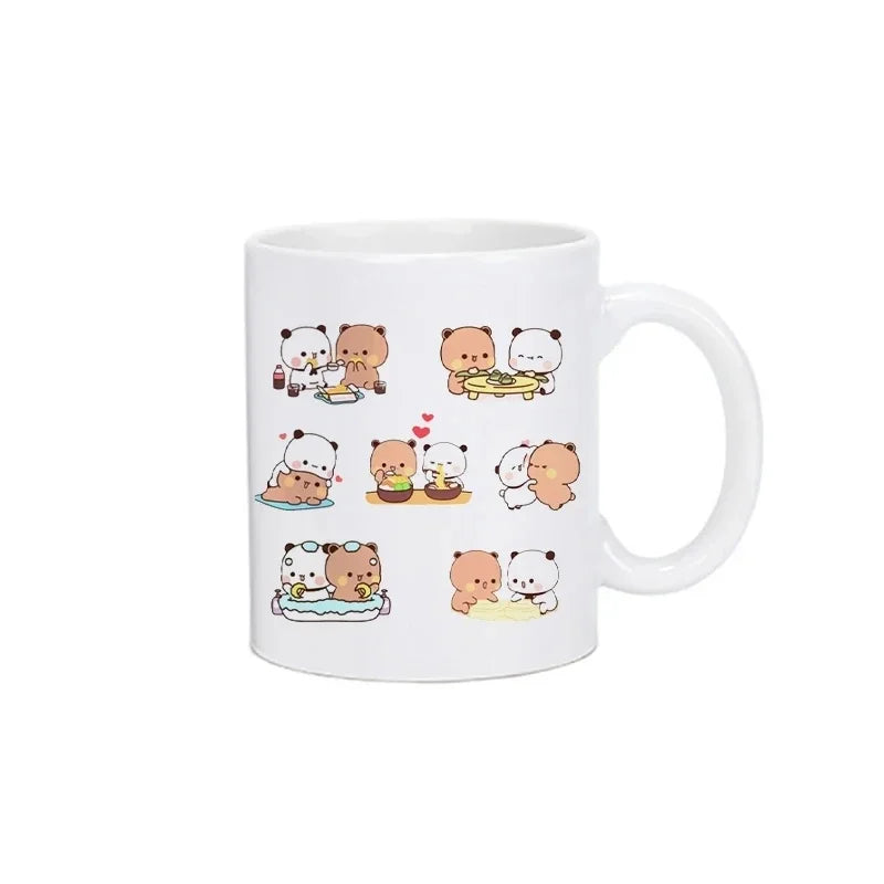 Panda Bear Bubu Dudu Coffee Milk Mugs Mocha Cat Couple Mug Kawaii Cups Original Free Shipping Drinkware Friend's Birthday Gift