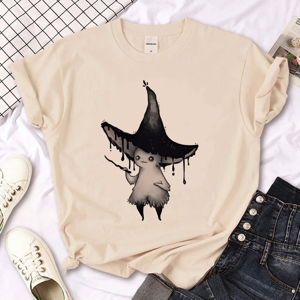 Skull t-shirts women manga tshirt girl designer y2k anime clothes