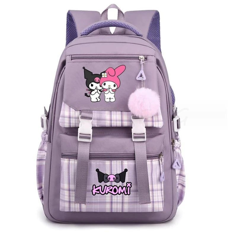 Backpack Lovely Kuromi Melody Women Laptop Computer Large Capacity School Backpacks for Girls Teenage Packsack 4 Color Gift