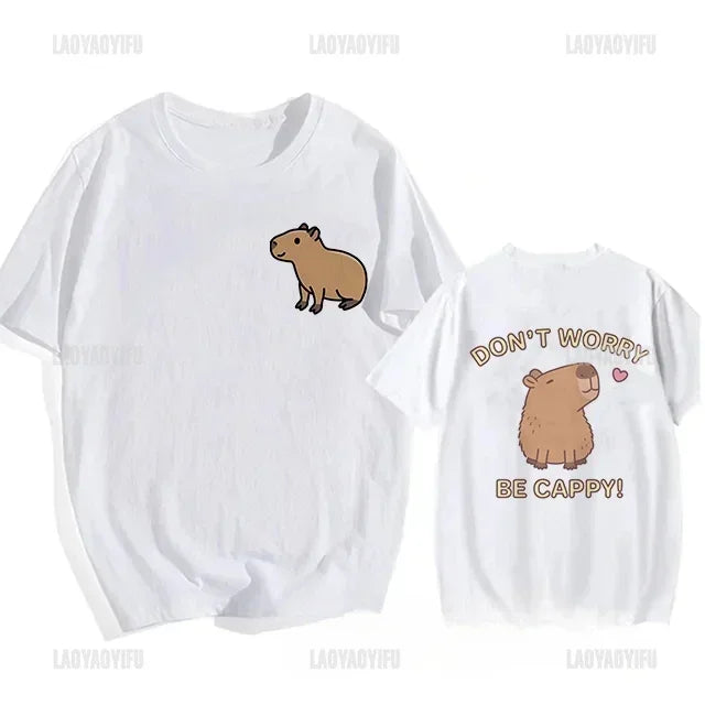 Fashion Capibara Funny Capibara Harajuku T-shirt top Cartoon management Y2k 90s clothes for both men and women