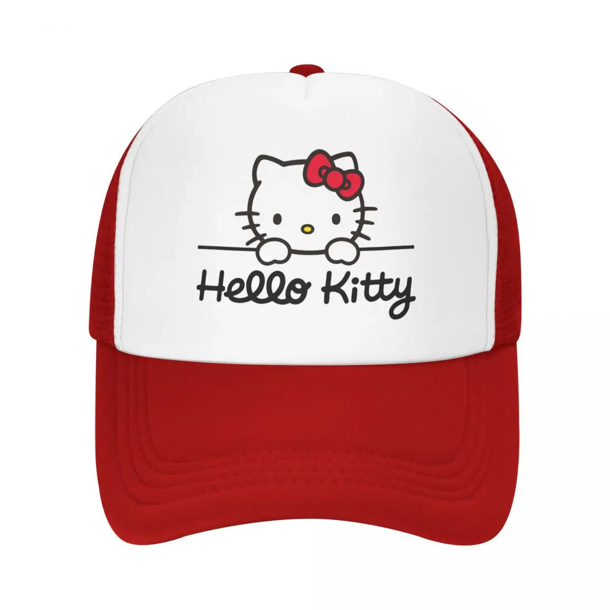 Punk Unisex Sanrio Hello Kitty Trucker Hat Adult Adjustable Baseball Cap for Men Women Sports