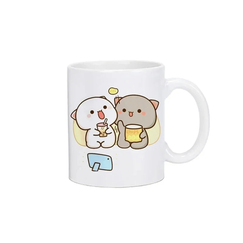 Panda Bear Bubu Dudu Coffee Milk Mugs Mocha Cat Couple Mug Kawaii Cups Original Free Shipping Drinkware Friend's Birthday Gift