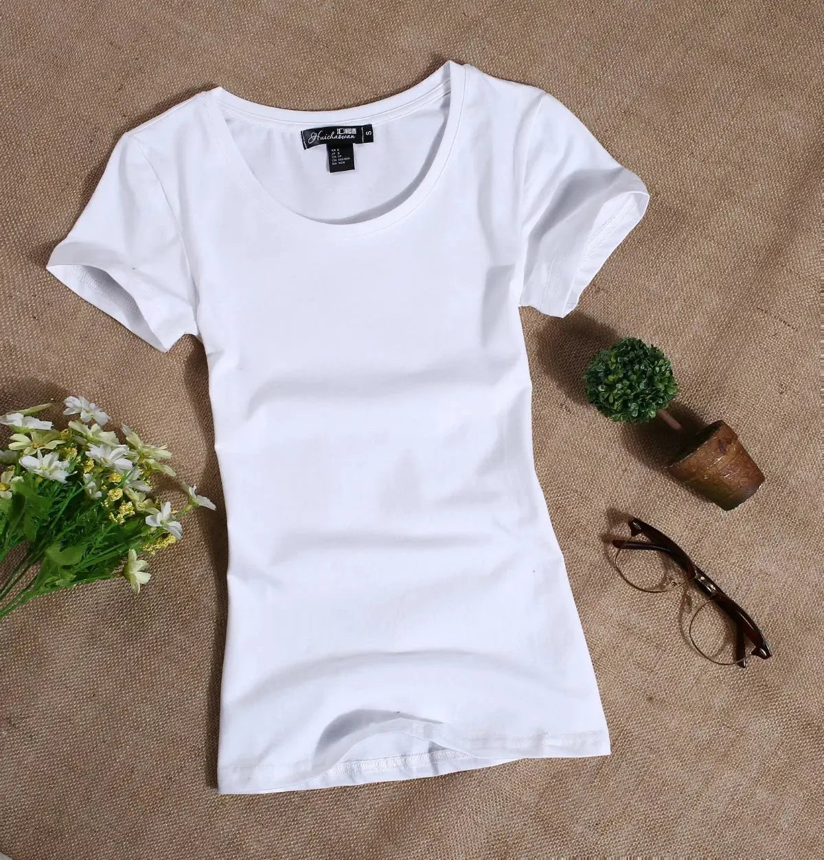 MRMT 2025 Women's T Shirt Casual Women Short Sleeved Slim Solid Color Simple Pure Tees Womens T-Shirt For Female Women T shirts