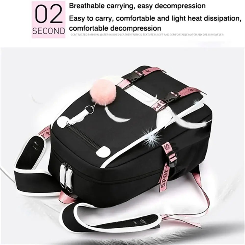 New Capybara Children's School Backpack Elementary School Nylon Students Schoolbag Large Capacity Book Bags Kindergarten