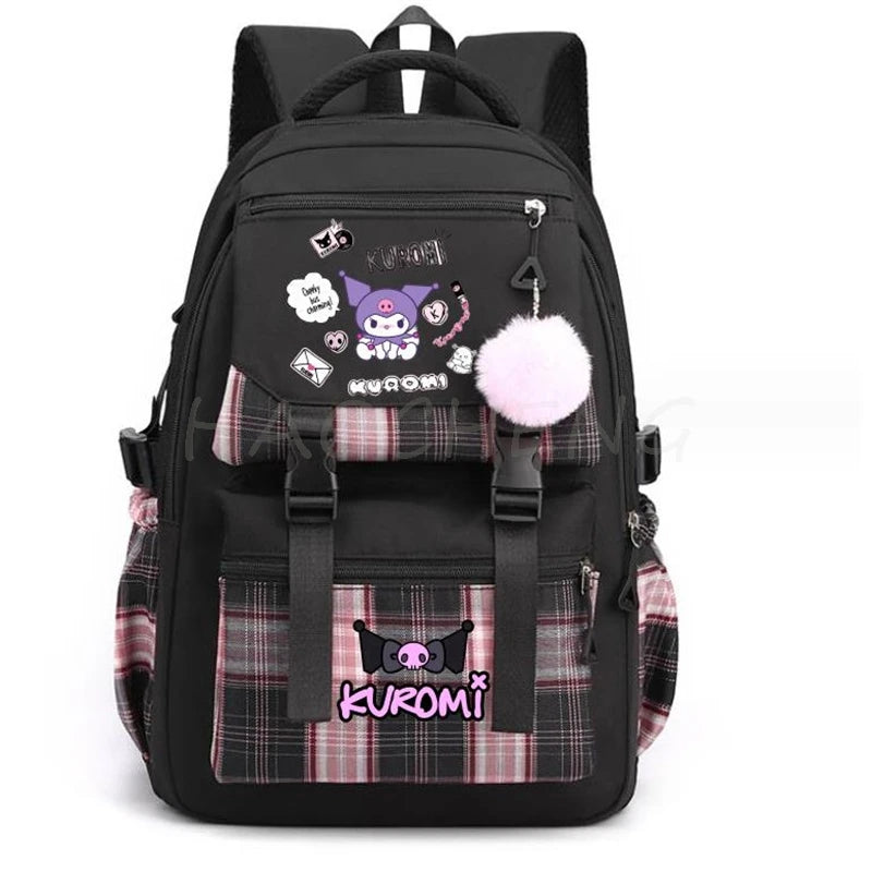 Backpack Lovely Kuromi Melody Women Laptop Computer Large Capacity School Backpacks for Girls Teenage Packsack 4 Color Gift