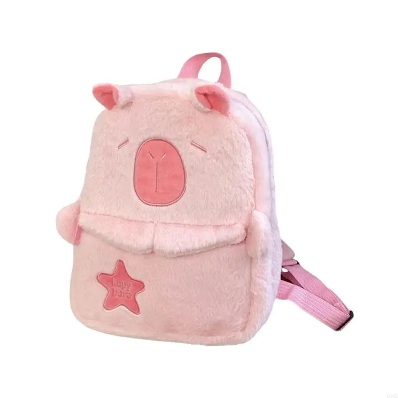 X90D Capybara Backpack Plush School Bag Large Daypack for Fashion Enthusiasts