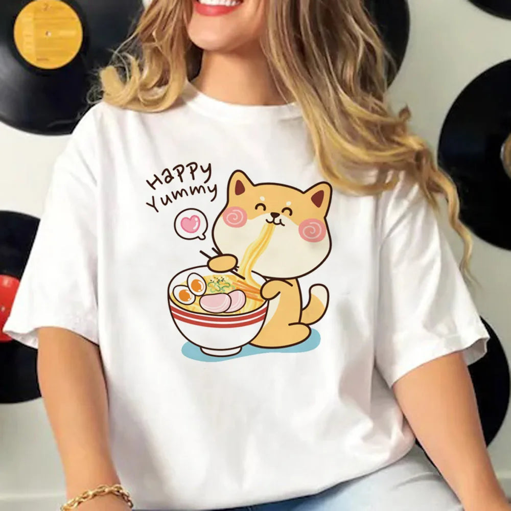 Shiba Inu Tee women athleisure harajuku summer tshirt girl anime clothing