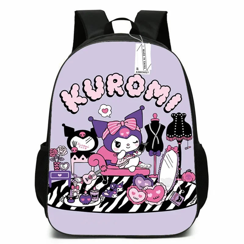 MINISO Kuromi Melody Joint Peripheral Backpack Female Cute Elementary School Students Junior High School Bag Mochila