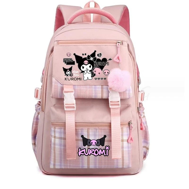 Backpack Lovely Kuromi Melody Women Laptop Computer Large Capacity School Backpacks for Girls Teenage Packsack 4 Color Gift