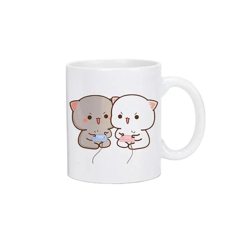 Panda Bear Bubu Dudu Coffee Milk Mugs Mocha Cat Couple Mug Kawaii Cups Original Free Shipping Drinkware Friend's Birthday Gift