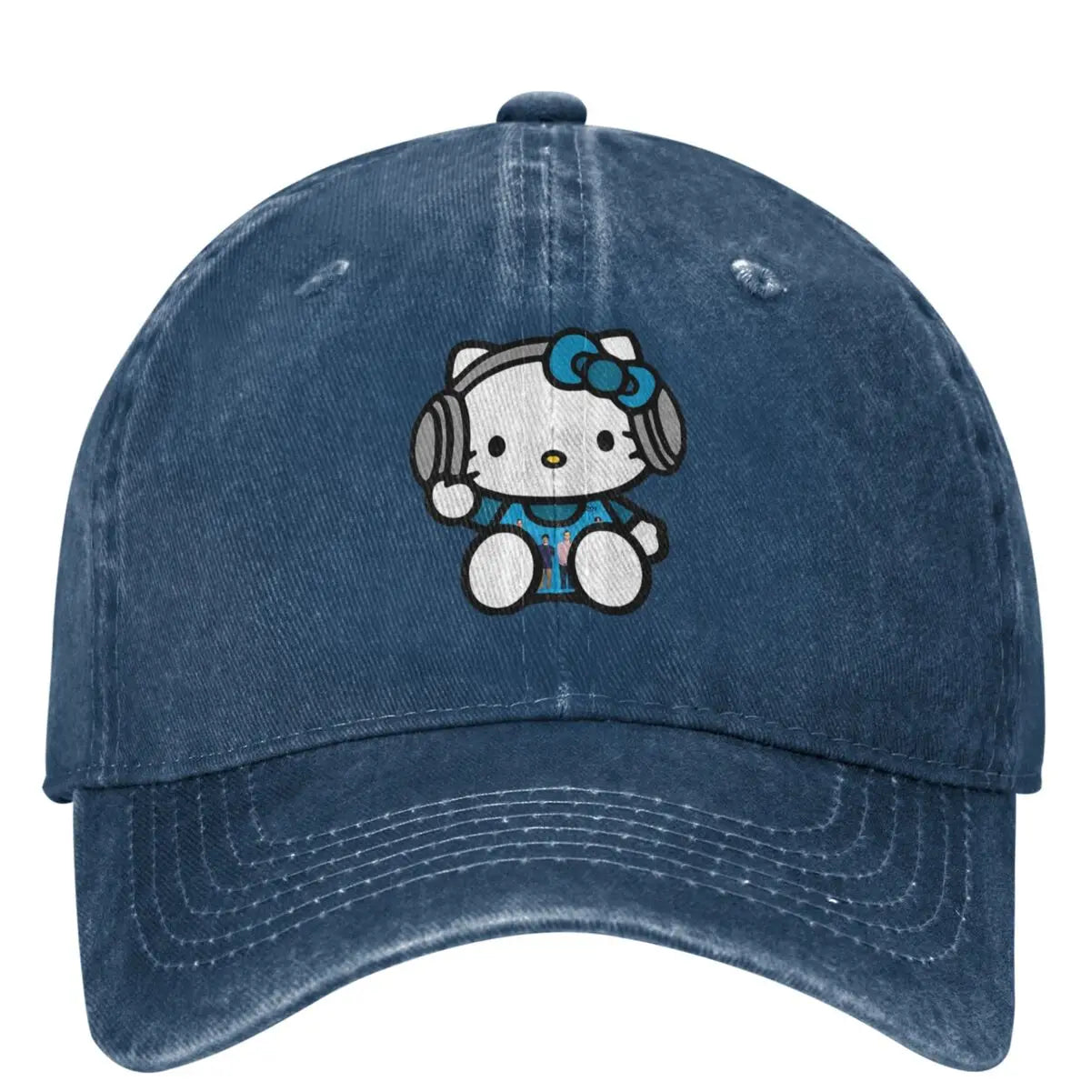 Hello Kitty Earphones Baseball Cap Vintage Unisex Teens Trucker Dad Hat Sun-Proof Kpop Rock Snapback Cap Birthday Gift