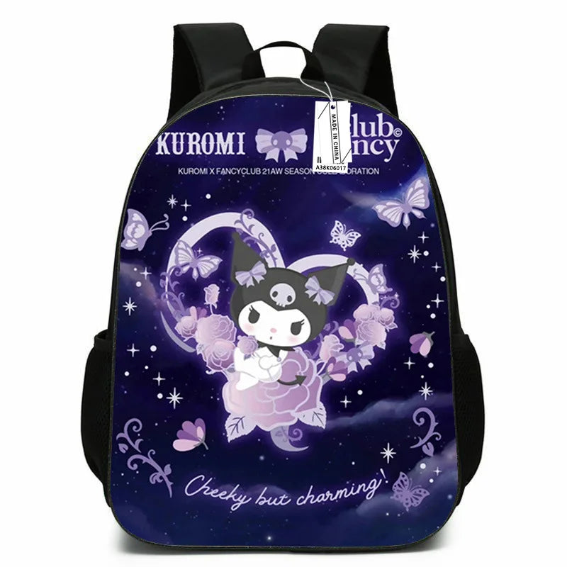 MINISO Kuromi Melody Joint Peripheral Backpack Female Cute Elementary School Students Junior High School Bag Mochila